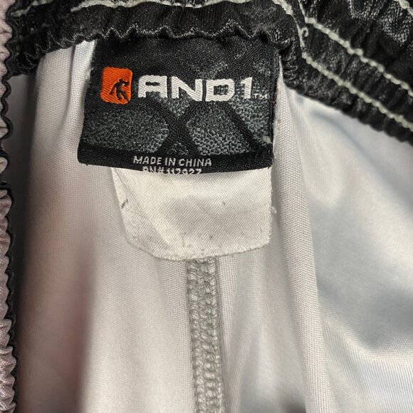 Y2k And1 Camo Grey Basketball Athletic Drawstring Shorts XL - Picture 8 of 8